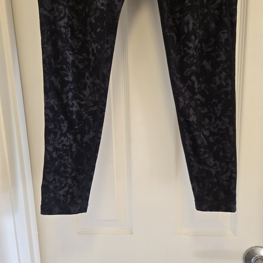 Danskin Petite High Rise Brushed 7/8 Leggings w Pockets Black Gray S - Picture 7 of 16
